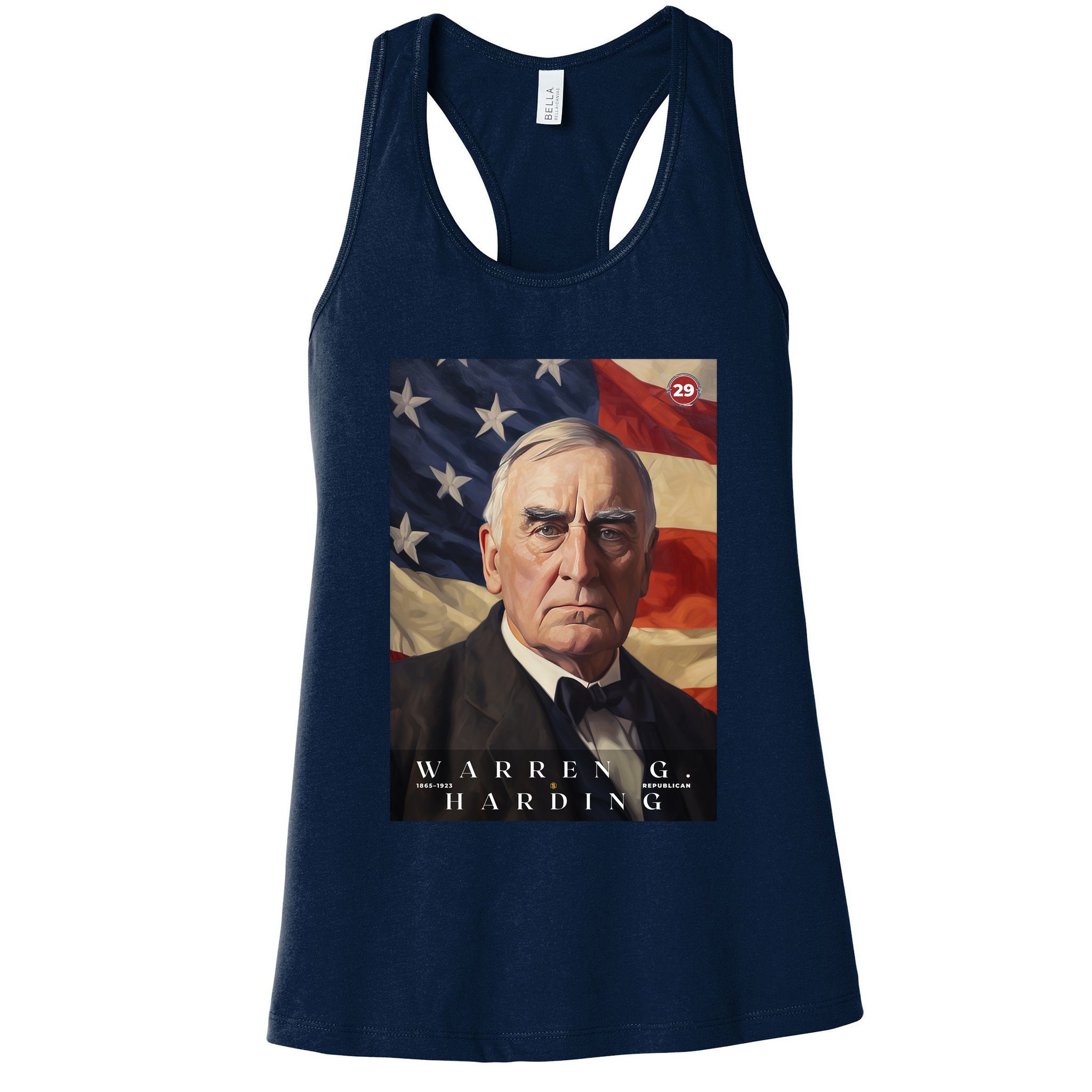 Warren G. Harding 29th President Of The United States Portrait Womens Tank Top