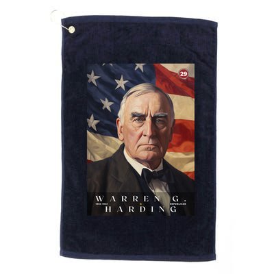 Warren G. Harding 29th President Of The United States Portrait Golf Towel