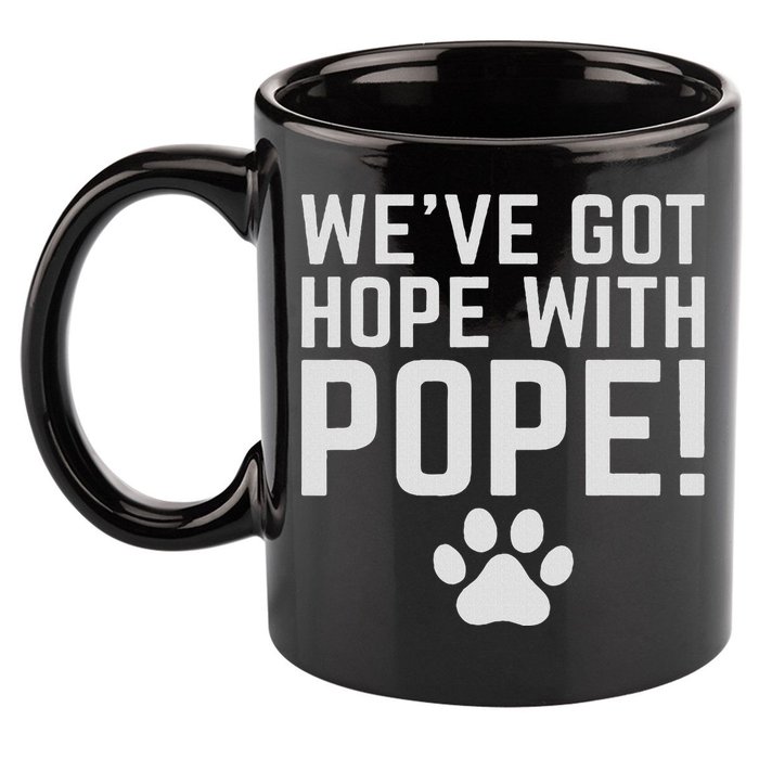 We've Got Hope With The Pope Kentucky S We've Got Hope With The Pope Kentucky Paw Print 11oz C Handle Ceramic Mug