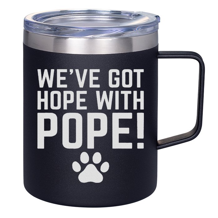 We've Got Hope With The Pope Kentucky S We've Got Hope With The Pope Kentucky Paw Print 12oz Stainless Steel Coffee Mug