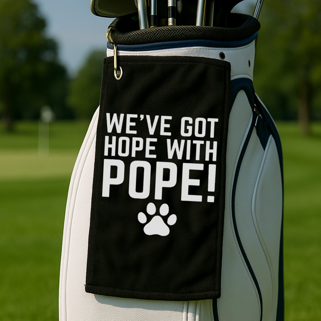We've Got Hope With The Pope Kentucky S We've Got Hope With The Pope Kentucky Paw Print Golf Towel