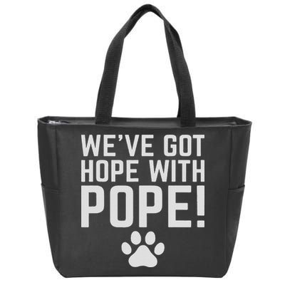 We've Got Hope With The Pope Kentucky S We've Got Hope With The Pope Kentucky Paw Print Zip Tote Bag