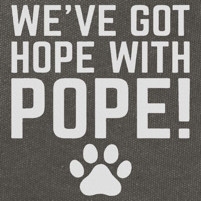 We've Got Hope With The Pope Kentucky S We've Got Hope With The Pope Kentucky Paw Print Cotton Canvas Backpack