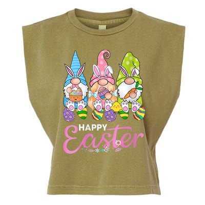 Wo Gnome Happy Easter Shirt Wo Happy Easter Outfit Happy Easter Girls Garment-Dyed Women's Muscle Tee