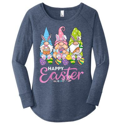 Wo Gnome Happy Easter Shirt Wo Happy Easter Outfit Happy Easter Girls Women's Perfect Tri Tunic Long Sleeve Shirt