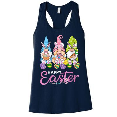 Wo Gnome Happy Easter Shirt Wo Happy Easter Outfit Happy Easter Girls Women's Racerback Tank