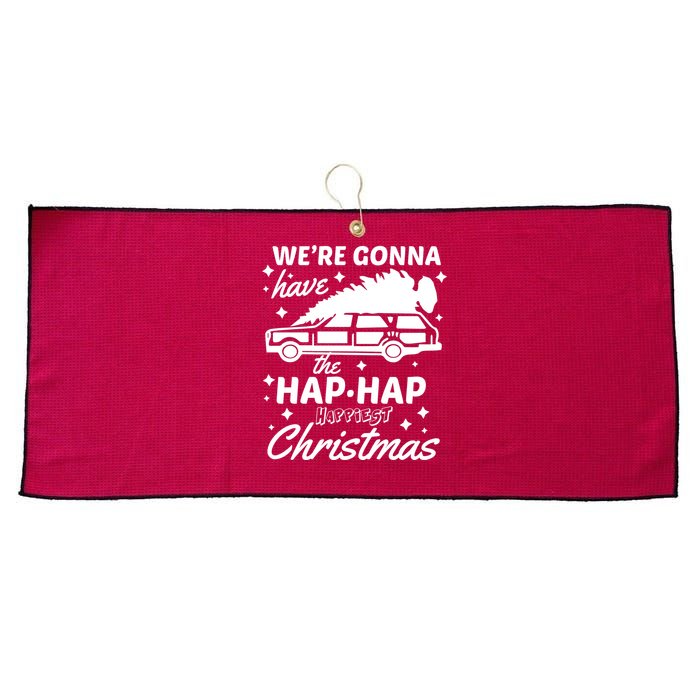 We're Gonna Have The Hap Hap Happiest Christmas Large Microfiber Waffle Golf Towel