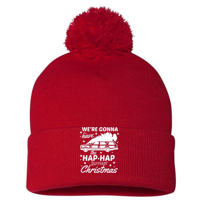 We're Gonna Have The Hap Hap Happiest Christmas Pom Pom 12in Knit Beanie