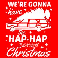 We're Gonna Have The Hap Hap Happiest Christmas Pom Pom 12in Knit Beanie