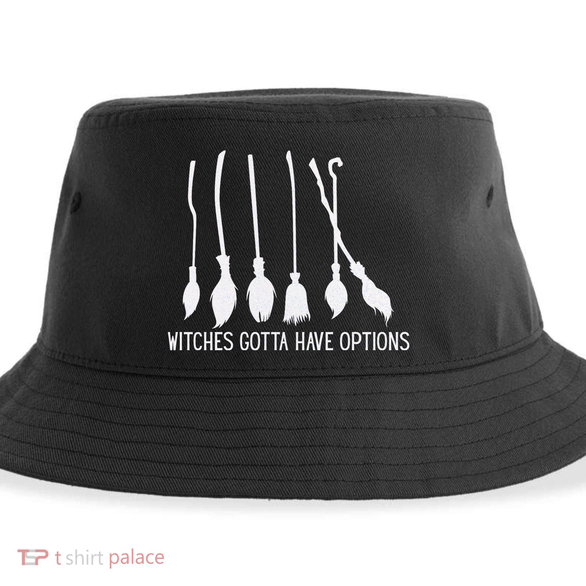 Witches Gotta Have Options Funny Halloween Sustainable Bucket Hat