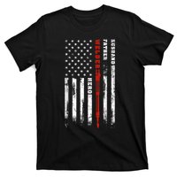 Welder Gift Husband Father Welder Hero American Flag T-Shirt