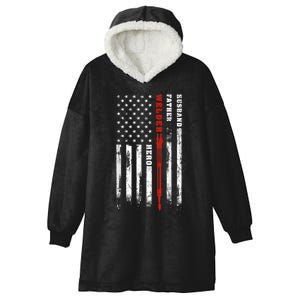 Welder Gift Husband Father Welder Hero American Flag Hooded Wearable Blanket