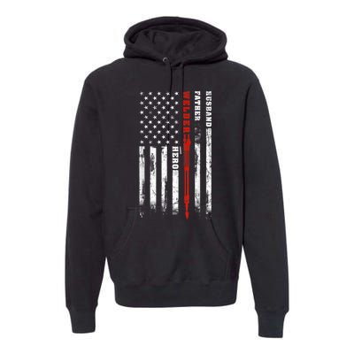 Welder Gift Husband Father Welder Hero American Flag Premium Hoodie