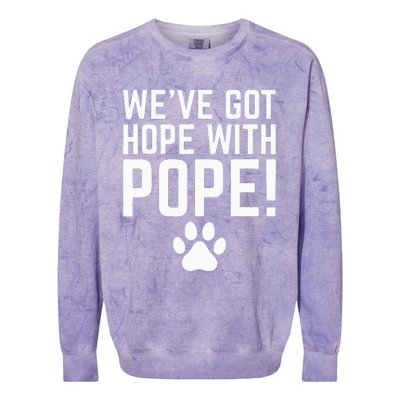 WeVe Got Hope With The Pope Kentucky Paw Print Colorblast Crewneck Sweatshirt