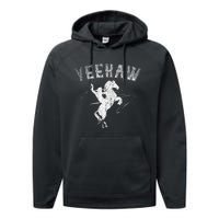 Western Gift Horse Bull Riding Rodeo Yeehaw Cowboy Performance Fleece Hoodie