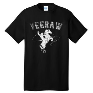 Western Gift Horse Bull Riding Rodeo Yeehaw Cowboy Tall T-Shirt