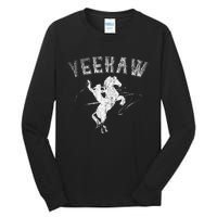 Western Gift Horse Bull Riding Rodeo Yeehaw Cowboy Tall Long Sleeve T-Shirt