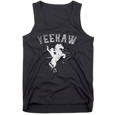 Western Gift Horse Bull Riding Rodeo Yeehaw Cowboy Tank Top