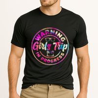 Warning GirlsTrip In Progress Tie Dye Travel Vacation Cooling Performance Crew T-Shirt