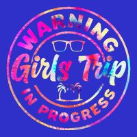 Warning GirlsTrip In Progress Tie Dye Travel Vacation 16 in Basic Backpack