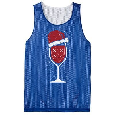 Wine Glass Ing Face Santa Hat Funny Christmas Funny Gift Mesh Reversible Basketball Jersey Tank