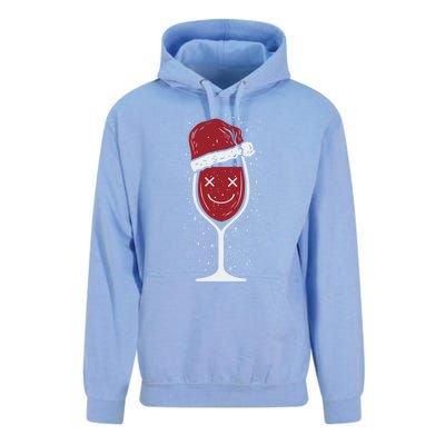 Wine Glass Ing Face Santa Hat Funny Christmas Funny Gift Unisex Surf Hoodie