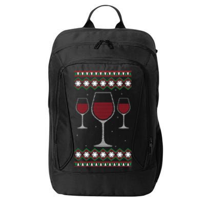 Wine Glass Ing Alcohol Ugly Xgiftmas Cool Christmas Funny Gift City Backpack