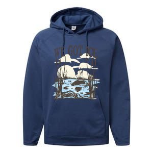 We Got Ice Home Of The Blue Heron Performance Fleece Hoodie