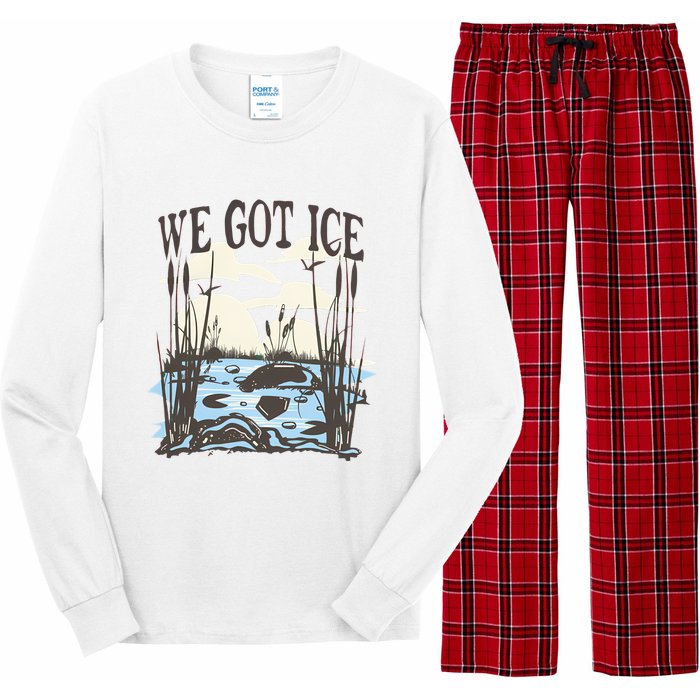 We Got Ice Home Of The Blue Heron Long Sleeve Pajama Set