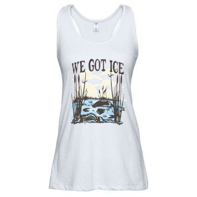 We Got Ice Home Of The Blue Heron Ladies Essential Flowy Tank
