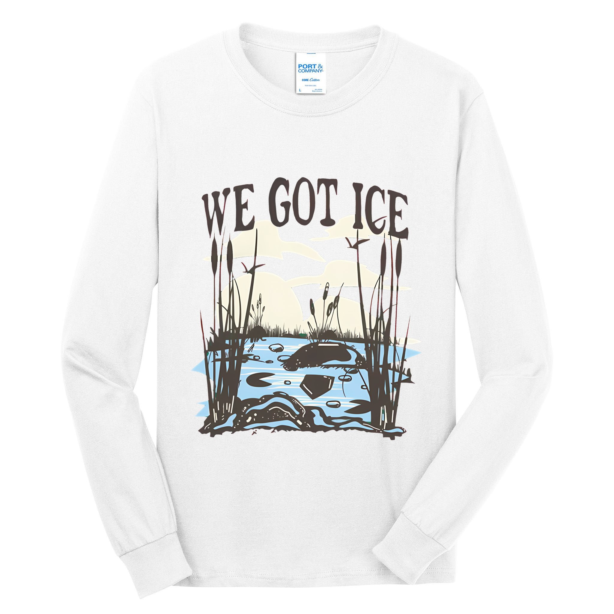 We Got Ice Home Of The Blue Heron Tall Long Sleeve T-Shirt