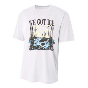 We Got Ice Home Of The Blue Heron Performance Sprint T-Shirt