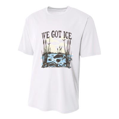We Got Ice Home Of The Blue Heron Youth Performance Sprint T-Shirt