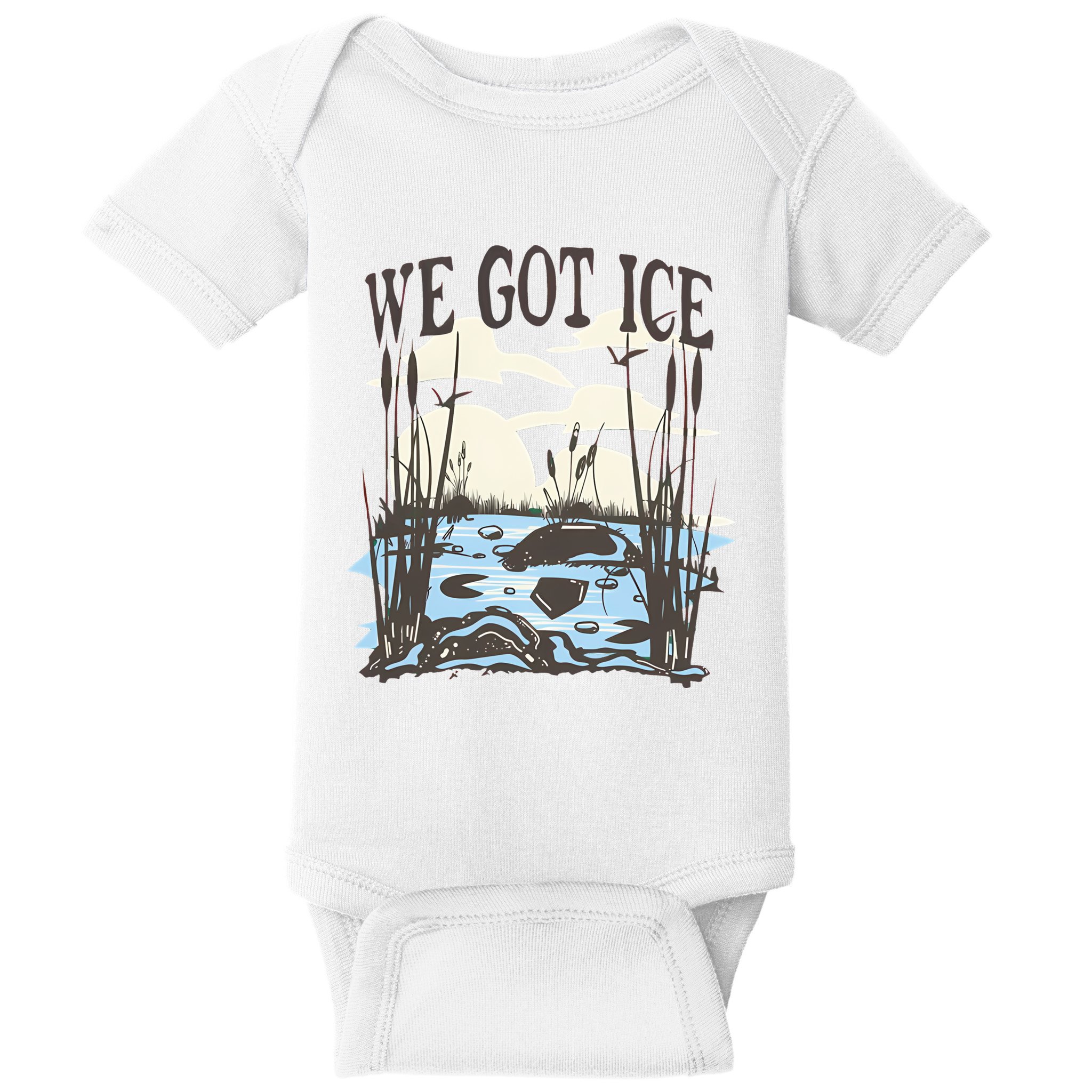 We Got Ice Home Of The Blue Heron Baby Bodysuit