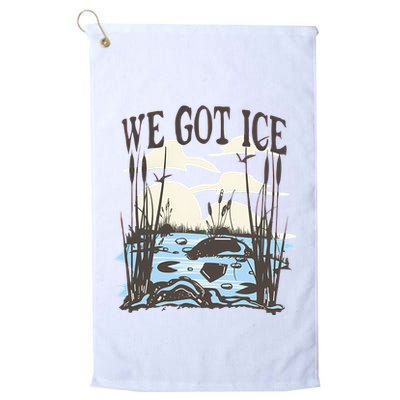 We Got Ice Home Of The Blue Heron Golf Towel