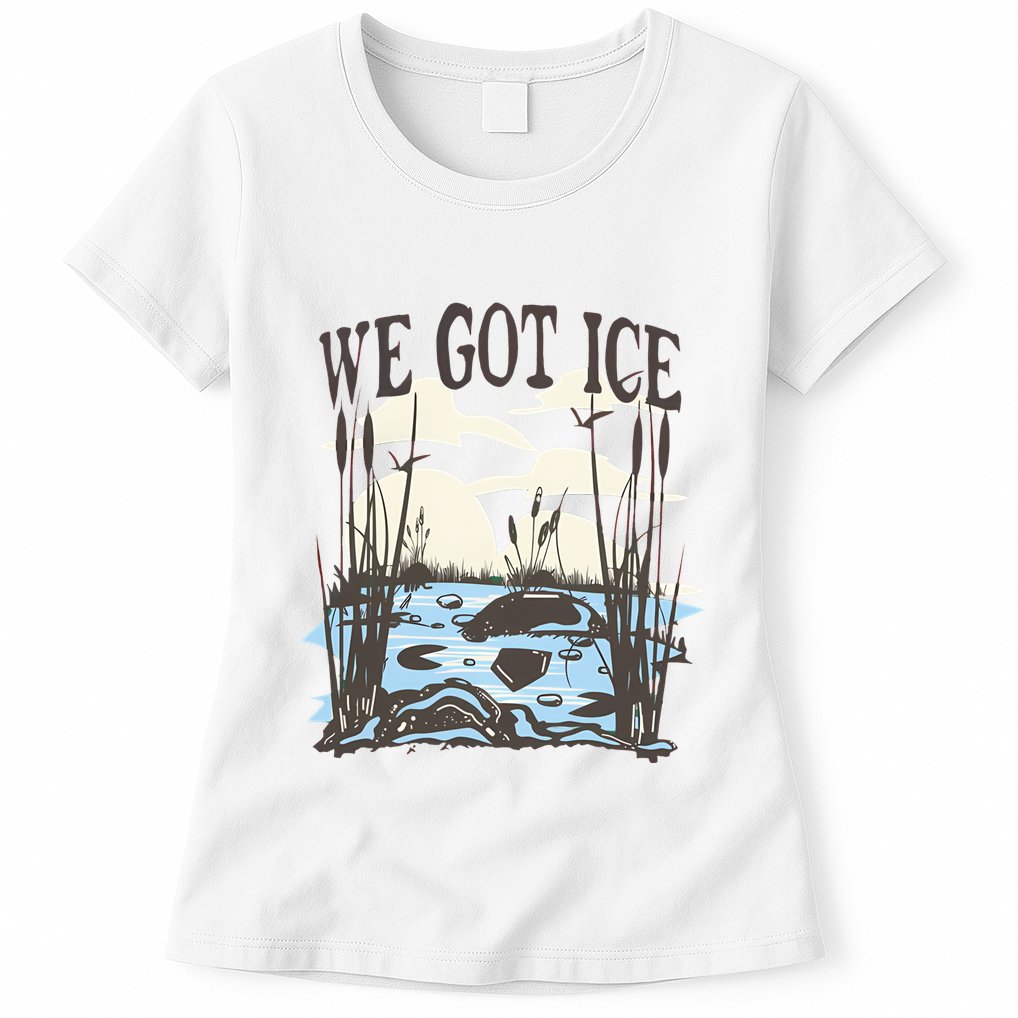 We Got Ice Home Of The Blue Heron Womens T-Shirt