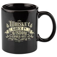 Whiskey Goes In Wisdom Comes Out Drinker Drinking Whisky 11oz C Handle Ceramic Mug