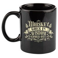 Whiskey Goes In Wisdom Comes Out Drinker Drinking Whisky 11oz C Handle Ceramic Mug