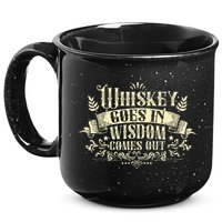 Whiskey Goes In Wisdom Comes Out Drinker Drinking Whisky 15oz Campfire Ceramic Mug
