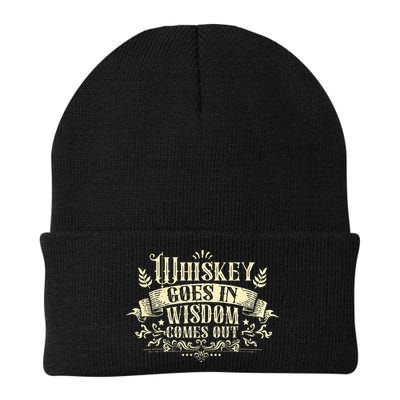 Whiskey Goes In Wisdom Comes Out Drinker Drinking Whisky Beanie