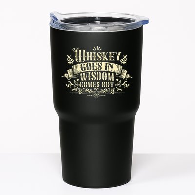 Whiskey Goes In Wisdom Comes Out Drinker Drinking Whisky Tumbler