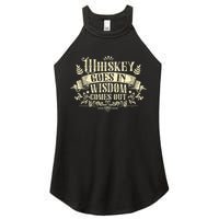 Whiskey Goes In Wisdom Comes Out Drinker Drinking Whisky Women's Perfect Tri Rocker Tank
