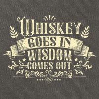 Whiskey Goes In Wisdom Comes Out Drinker Drinking Whisky Cotton Canvas Backpack