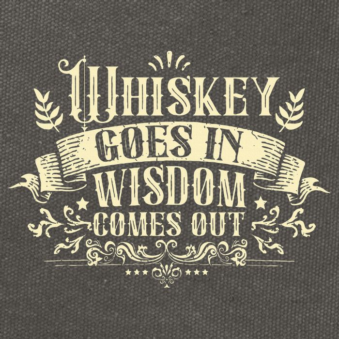 Whiskey Goes In Wisdom Comes Out Drinker Drinking Whisky Cotton Canvas Backpack