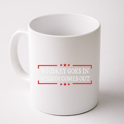 Whiskey Goes In Wisdom Comes Out Drinker Drinking Whisky Coffee Mug