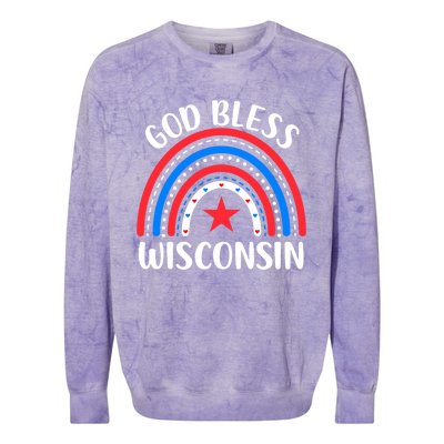 Wisconsin Gift I Love Wisconsin Usa Meaningful Gift Colorblast Crewneck Sweatshirt