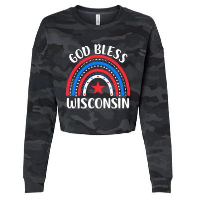 Wisconsin Gift I Love Wisconsin Usa Meaningful Gift Cropped Pullover Crew