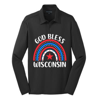 Wisconsin Gift I Love Wisconsin Usa Meaningful Gift Silk Touch Performance Long Sleeve Polo