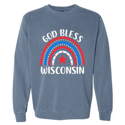 Wisconsin Gift I Love Wisconsin Usa Meaningful Gift Garment-Dyed Sweatshirt