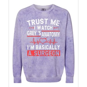 Watch Grey's I Am Basically A Surgeon Colorblast Crewneck Sweatshirt